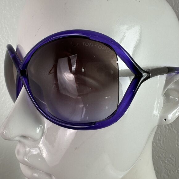 Tom Ford TF9 Whitney Cross Bridge Sunglasses 64mm Purple Oversized Womens Shades main image 4